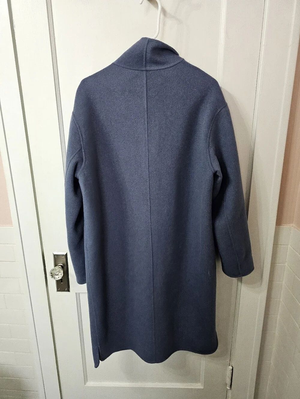 Summersalt Beautiful Blue Wool Blend Coat, Sz Large, Like New - Picture 2 of 6